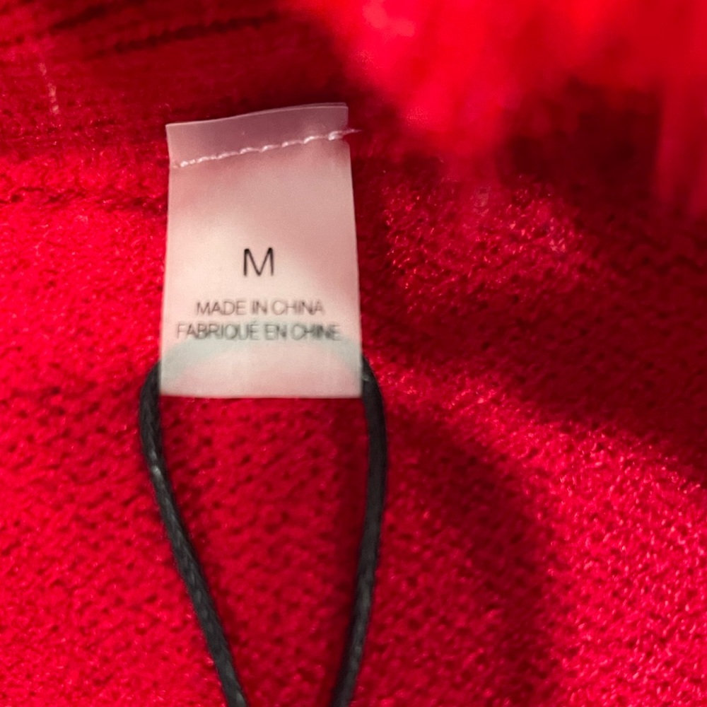 NWT Tahari Button-Down Red Cardigan w/ Faux Fur Trim – Cozy Chic - Picture 6 of 10